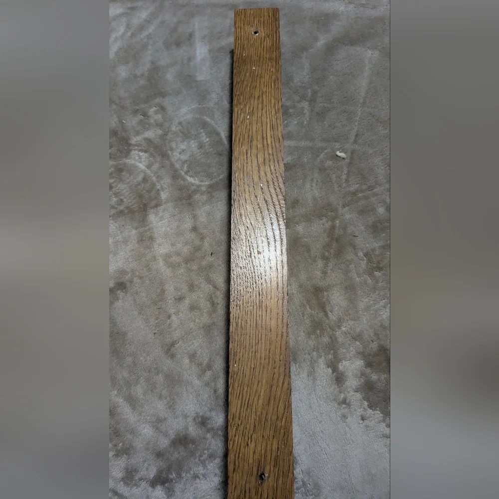 Vintage Wooden Tie Rack wood Pegs & Brass Hooks Jewelry Display